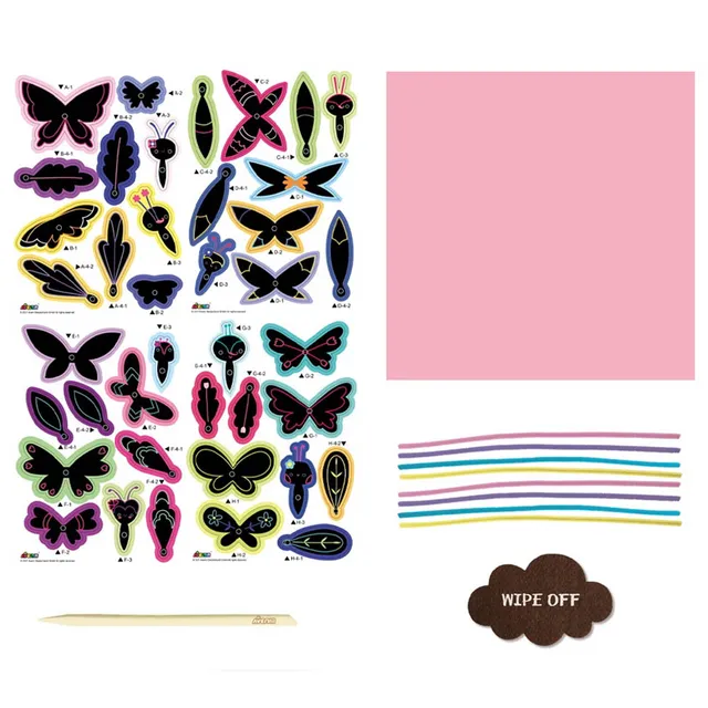 Avenir - Scratch Bouquet Kit – Butterfly | DIY Personalized Art Flowers for Kids