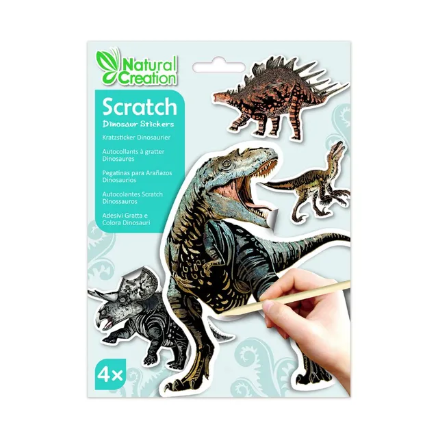 Avenir - Scratch Stickers - Dinosaur Multicolour