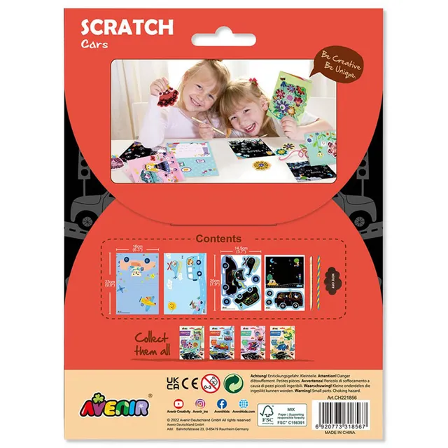 Avenir - Scratch - Cars | Arts & Crafts, Greeting Cards Set