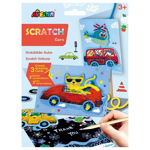 Avenir - Scratch - Cars | Arts & Crafts, Greeting Cards Set