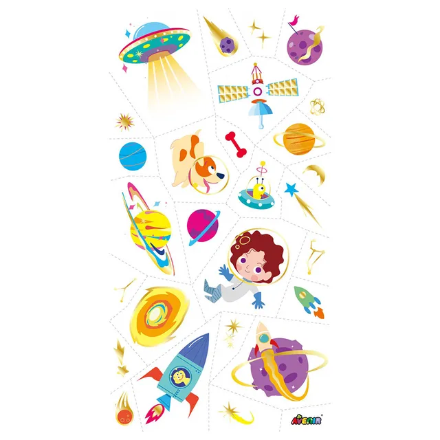 Avenir – Tattoo Sticker – Space | 53pc Set of Temporary Tattoos