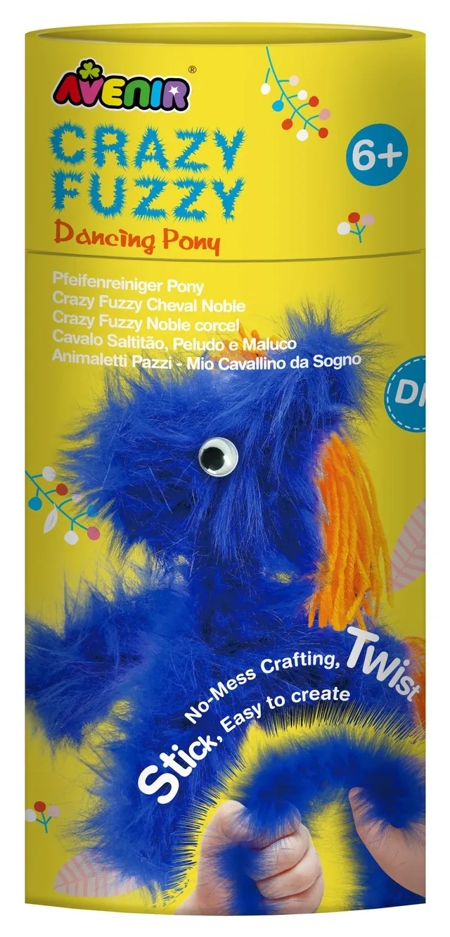 Avenir - Crazy Fuzzy Dancing Pony Craft Kit – Fun Hands-On DIY Project for Kids