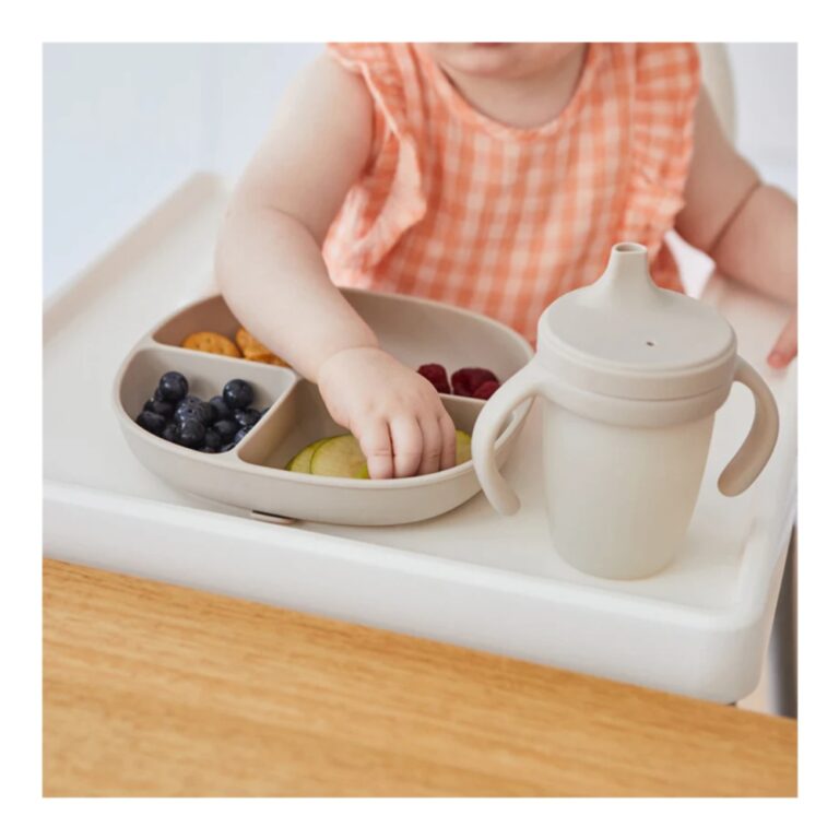 B. Box Silicone Plate + Lid - Latte