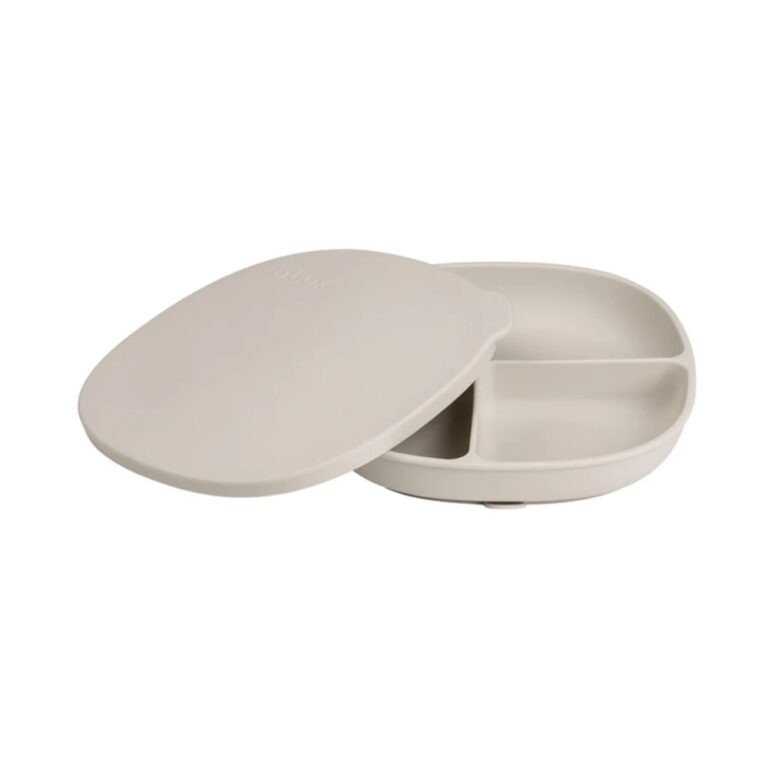 B. Box Silicone Plate + Lid - Latte