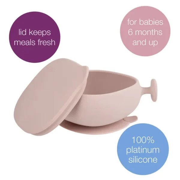 B. Box Silicone Bowl With Lid – Blush