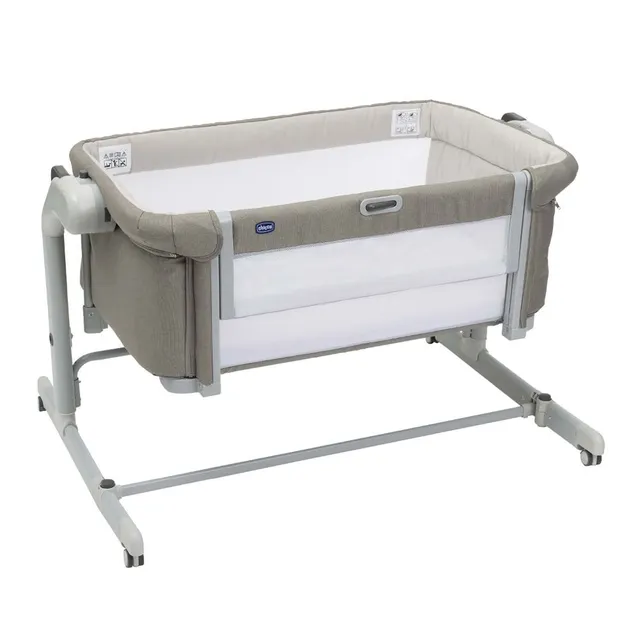 Chicco – Next2Me Magic Evo Co-Sleeping Crib, 0+ Months, Adjustable, Foldable, Wheels with Brakes – Desert Taupe