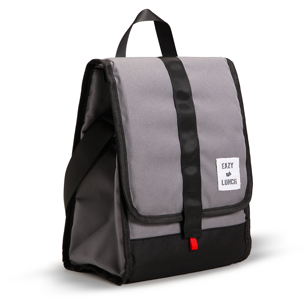 Eazy Kids – Insulated Lunch Bag w/ Jumbo Bento Lunch Box – Midnight Black