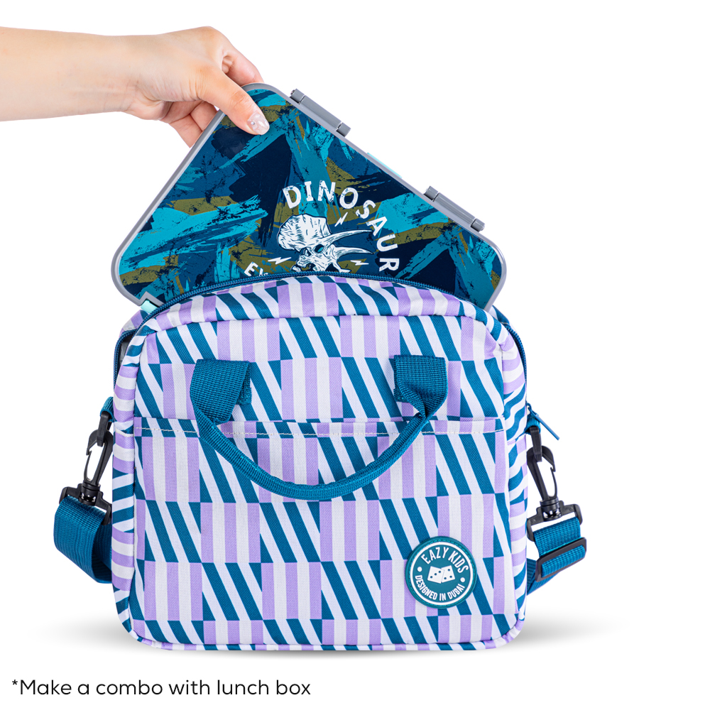 Eazy Kids – Premium Stainless Steel Lunch Box 710ml w/ Insulated Lunch Bag – Blue