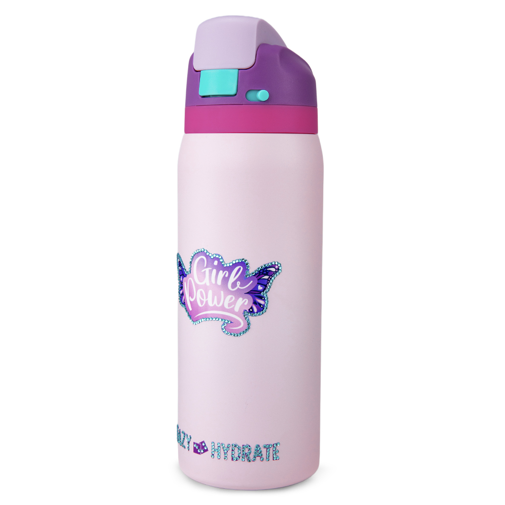 Eazy Kids - Stainless Steel Bento Lunch Box 945ml w/ Stainless Steel Water Bottle 948ml – Pink
