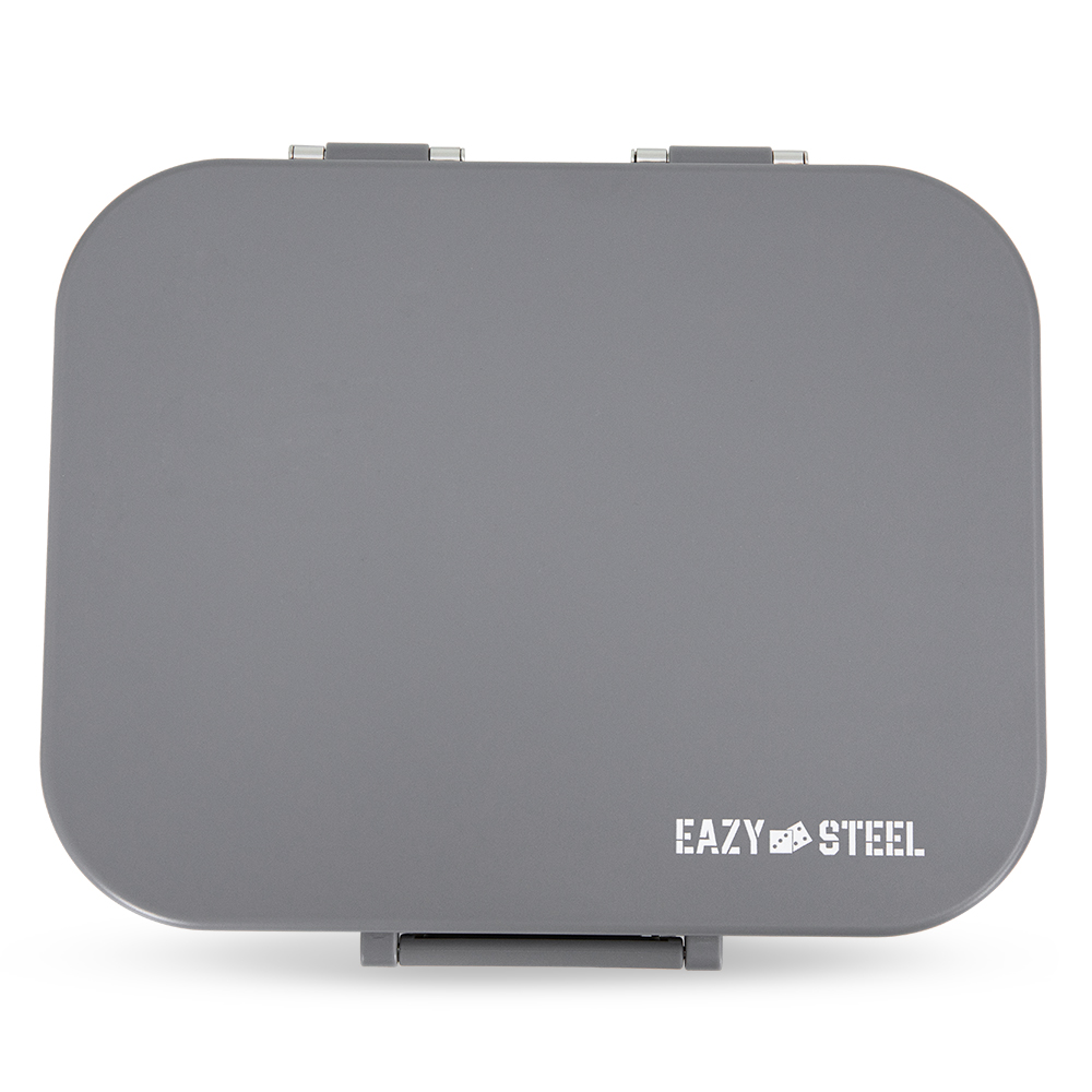 Eazy Kids – Premium Stainless Steel Lunch Box w/ Insulated Lunch Bag – Grey