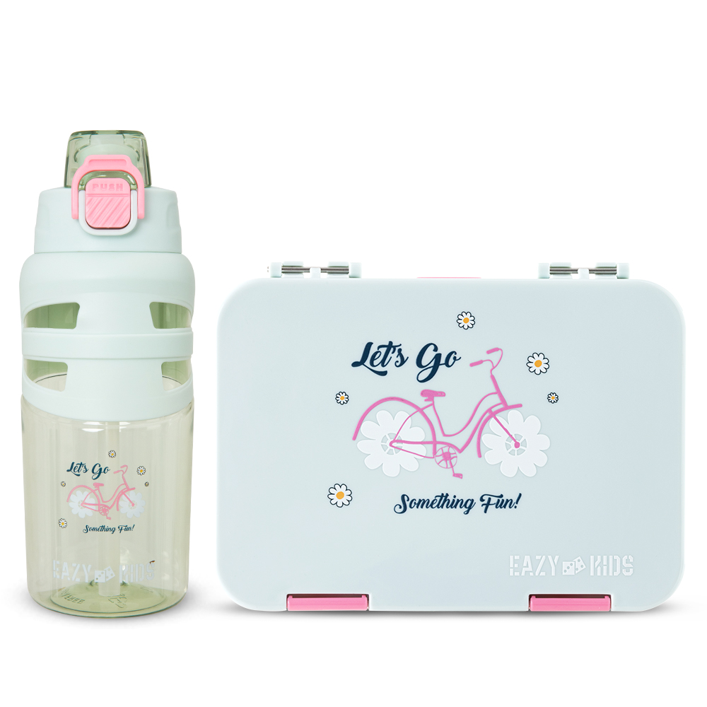 Eazy Kids - 4 Compartment Bento Lunch Box w/ Flip Top Water Bottle 750ml – Bicycle Mint