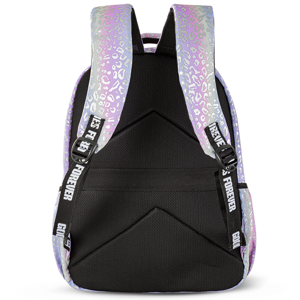 Eazy Kids – Good Vibes School Bag Set w/ Insulated Spray Water Bottle – Silver