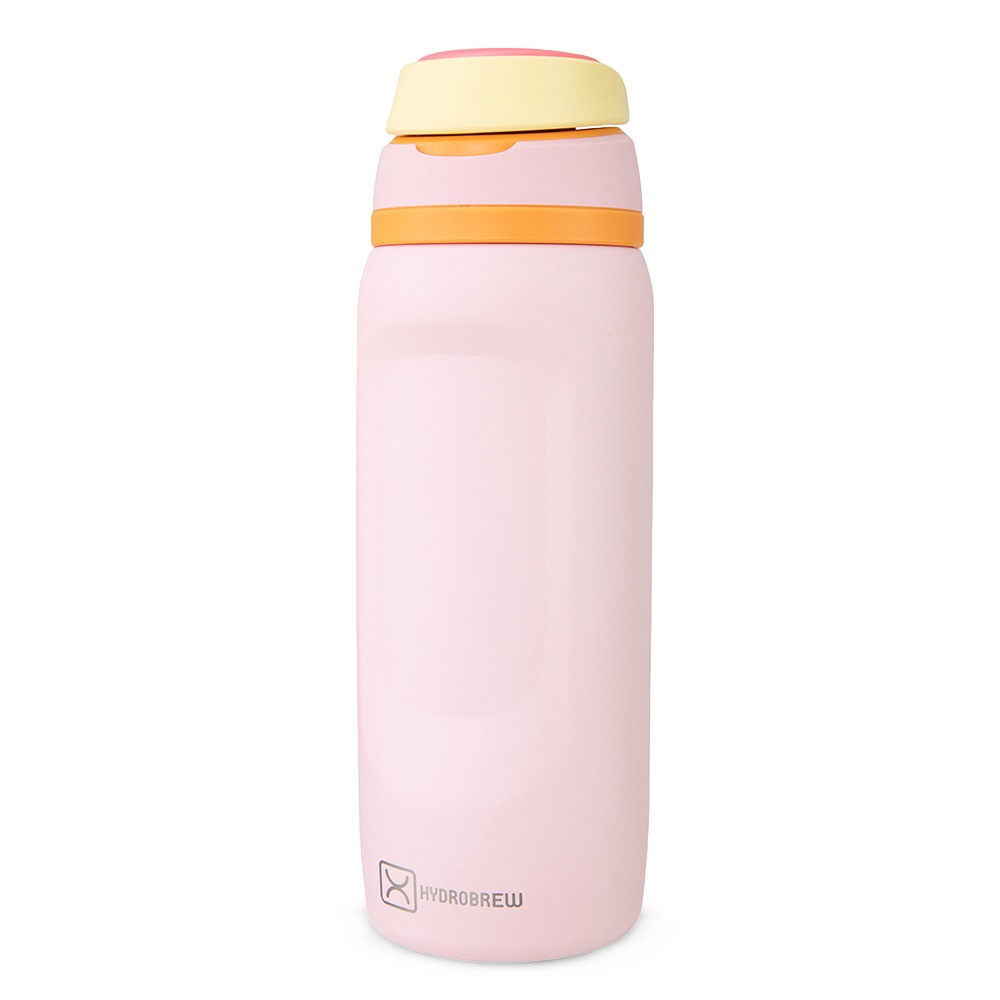 Hydrobrew - Mega Flex Bento Lunch Box 1864ml w/ Sip Switch Water Bottle 1000ml | Leakproof Meal Box w/ Steel Jar – Rose Silk