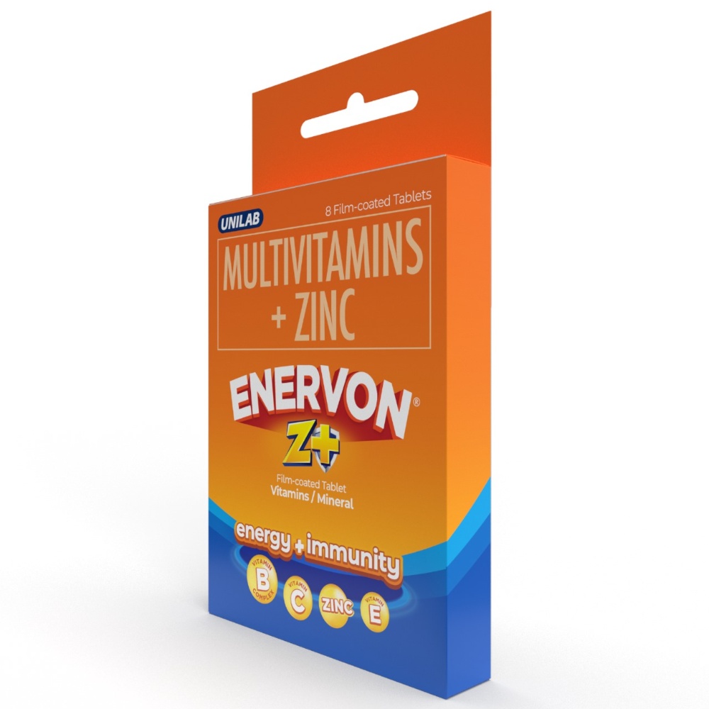 Enervon® Z+ Multivitamins+ Zinc 8 Tablets