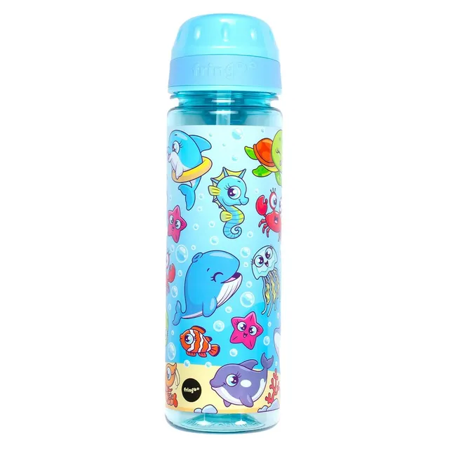 Fringoo - Straw Bottle 650ml - Gaming Faces 