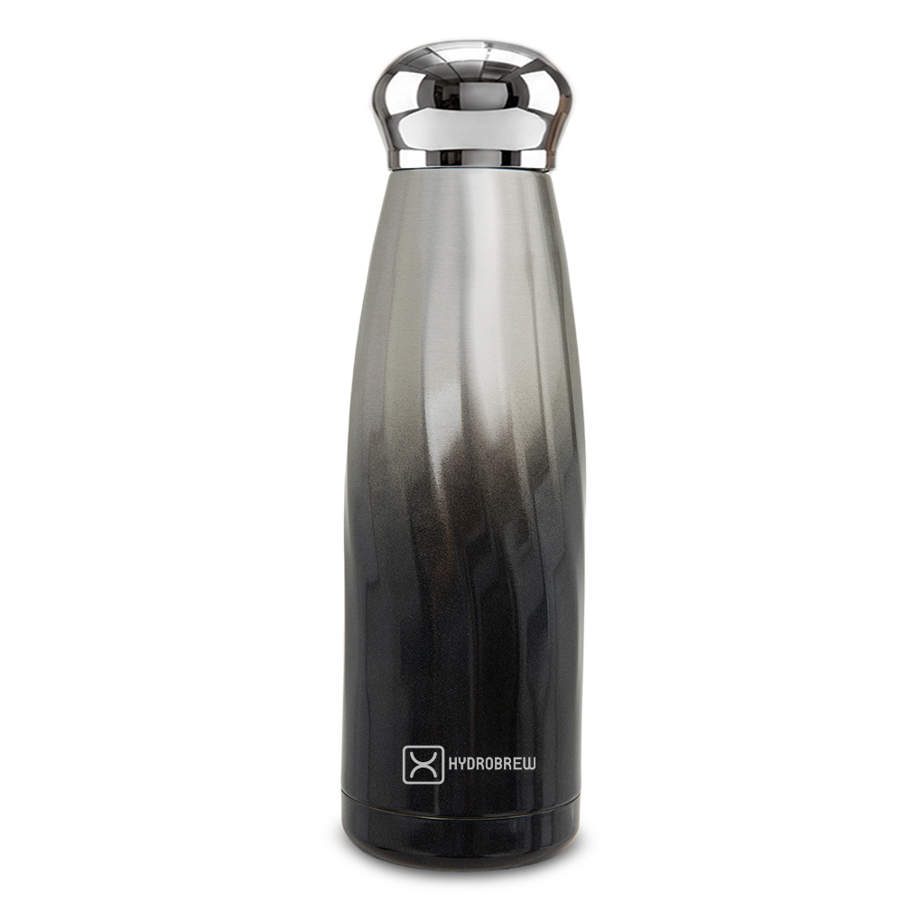 Hydrobrew - Double Wall Stainless Steel Water Bottle 420ml – Leakproof Insulated Bottle, Graphite Glow