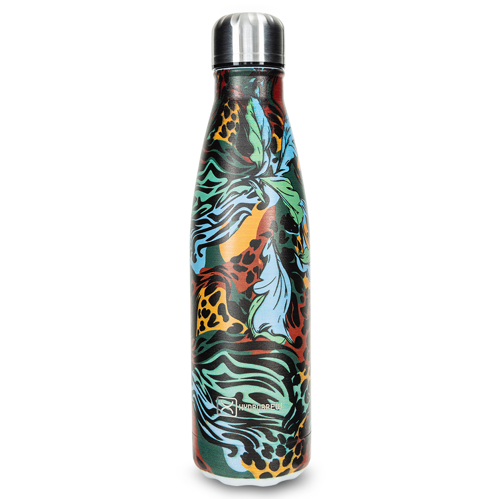 Hydrobrew - Double wall Stainless Steel Water Bottle 500ML  - Wild Tropic