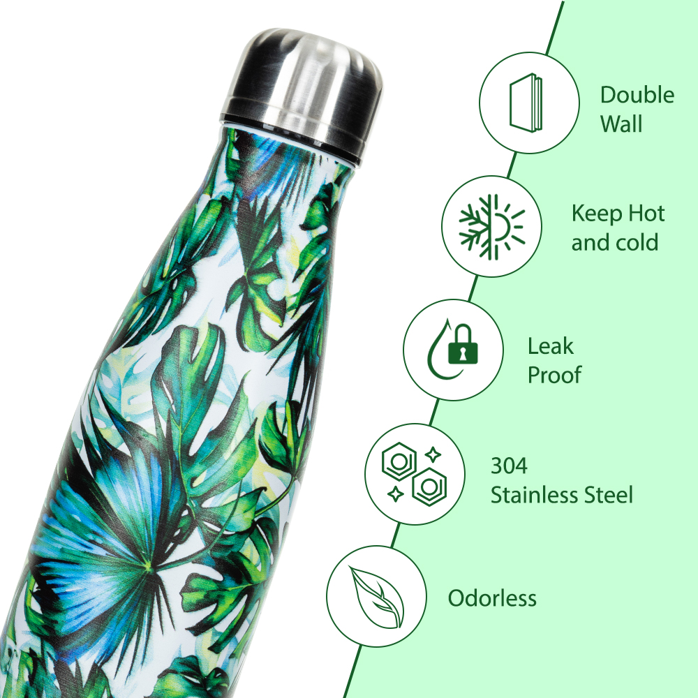 Hydrobrew - Double wall Stainless Steel Water Bottle 500ML  - Palm Grove