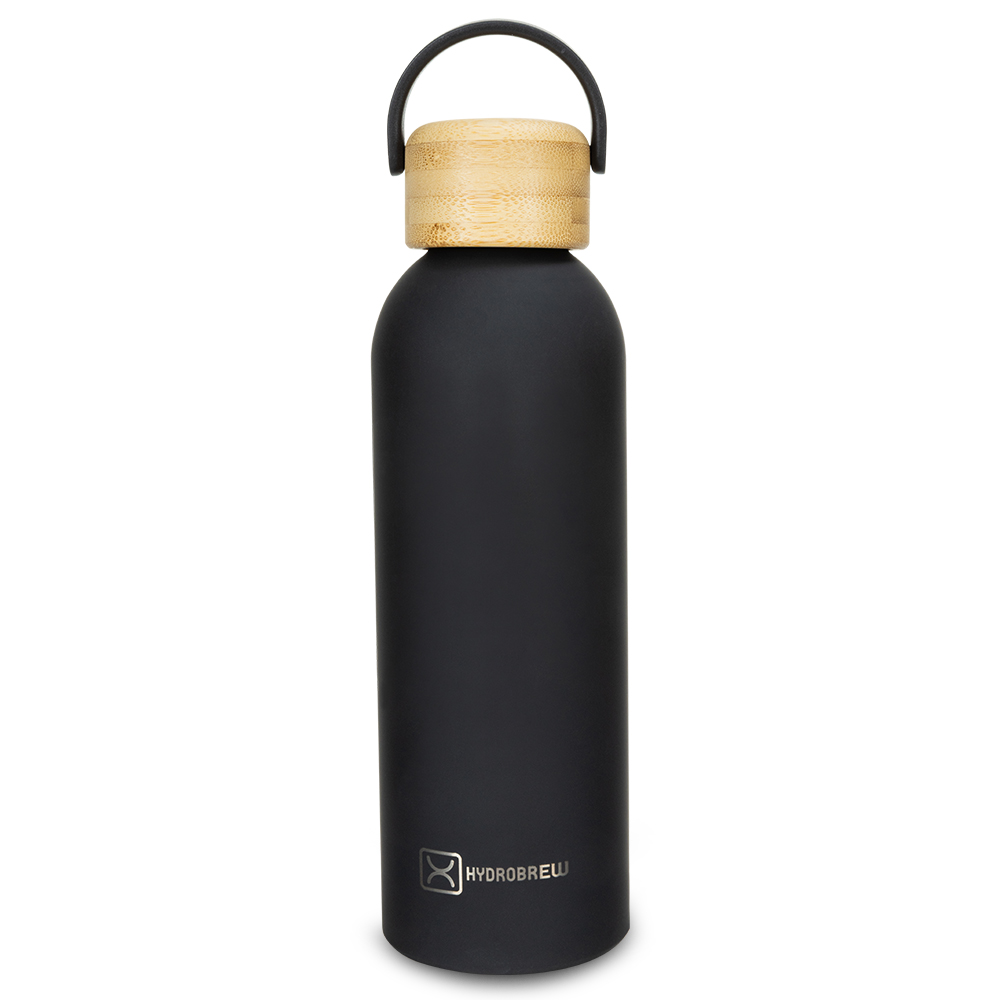 Hydrobrew - Double Wall Stainless Steel Water Bottle 500ML  - Black