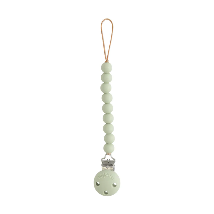 Mushie - Silicone Pacifier Clip Hera - Sage