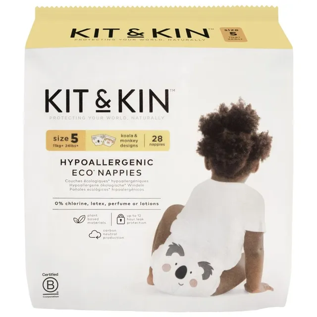 Kit & Kin - Eco Diapers Size 5 - 28 Pack