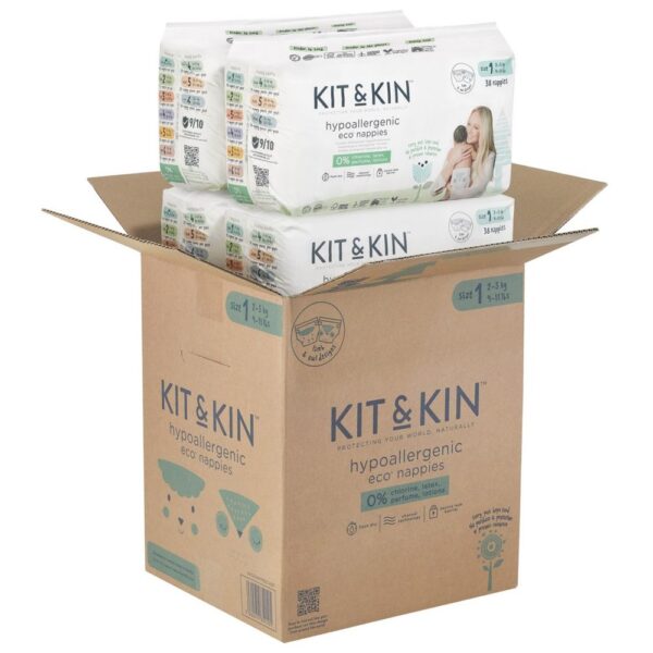 Kit & Kin – Eco Diapers Size 5 11+kg 120pcs Pack Of 4