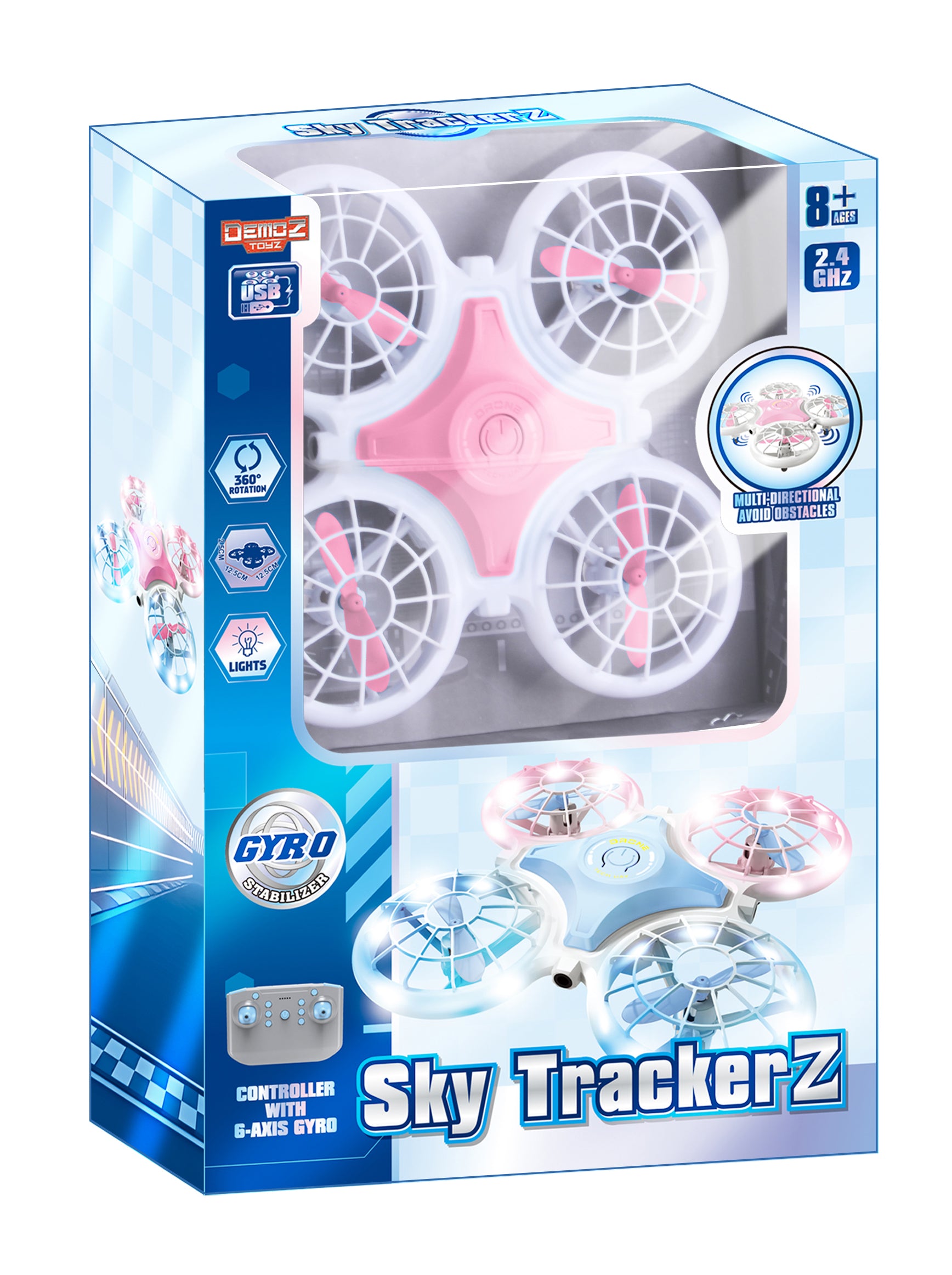 Demoz Rc Sky Trackerz 2.4G light Pink  Battery Operated