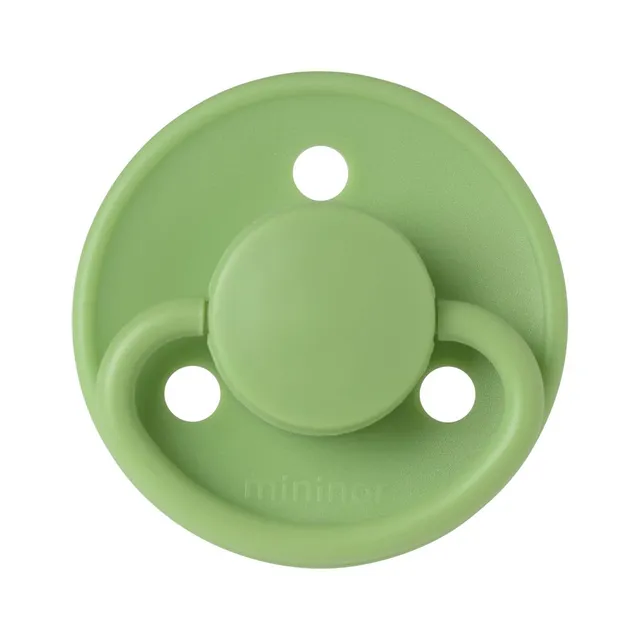 Mininor - Round Pacifier Latex 6M - Apple Green