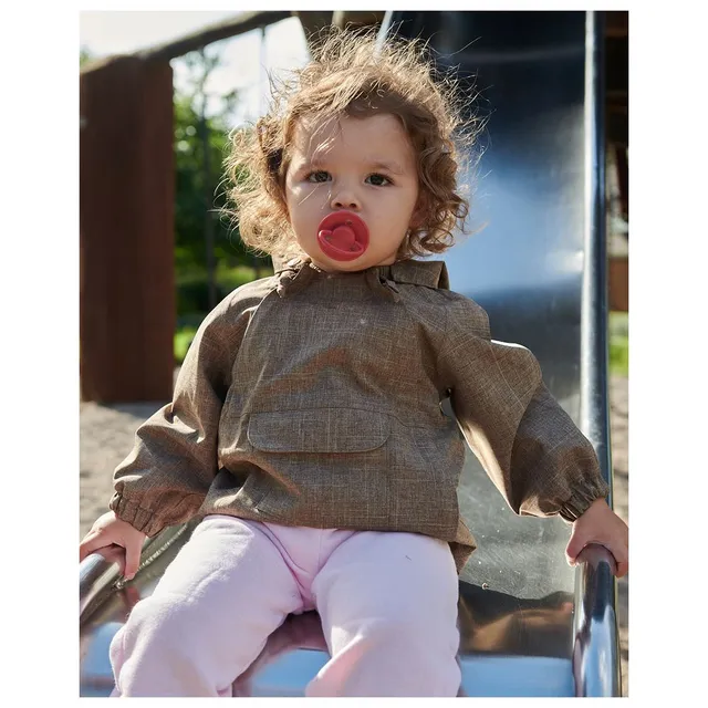 Mininor - Round Pacifier Latex 6M - Rhubarb