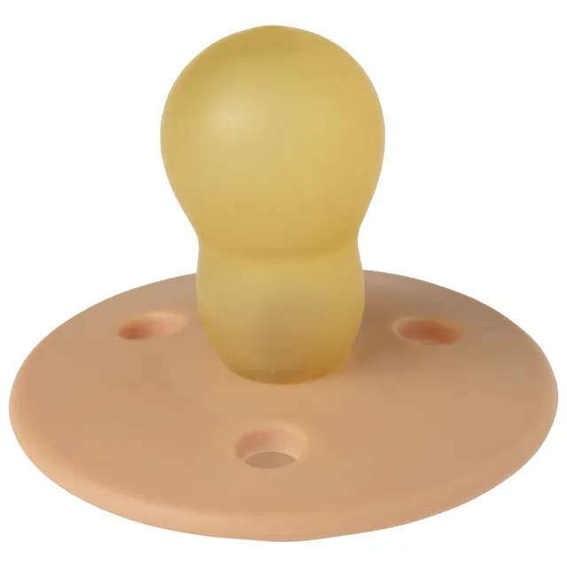 Mininor - Round Pacifier Latex 6M - Golden Sand