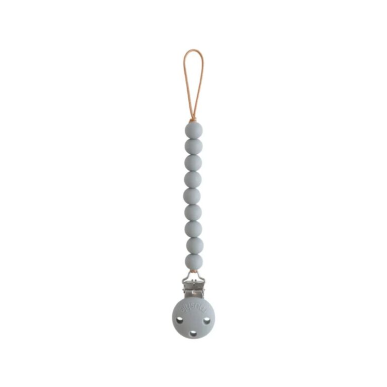 Mushie - Silicone Pacifier Clip Hera - Stone