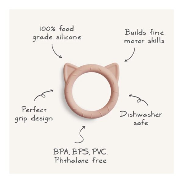 Mushie – Teether Cat Blush