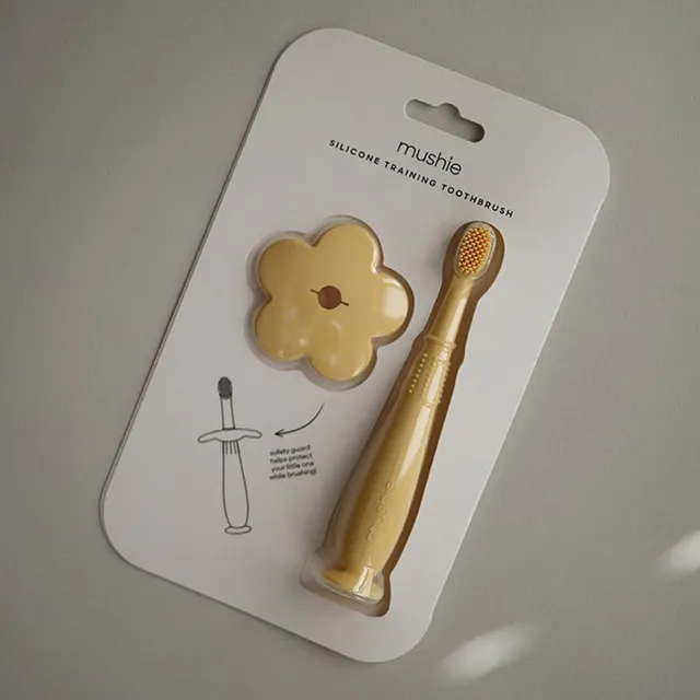 Mushie - Flower Training Toothbrush Pale Daffodil