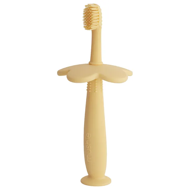 Mushie - Flower Training Toothbrush Pale Daffodil