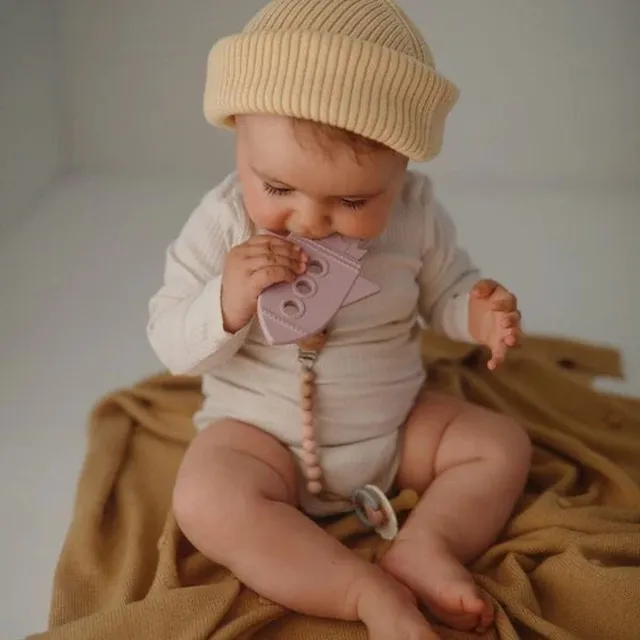 Mushie - Teether Rocket Soft Lilac