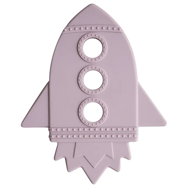 Mushie - Teether Rocket Soft Lilac