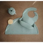 Mushie – Silicone Bib Cambridge Blue