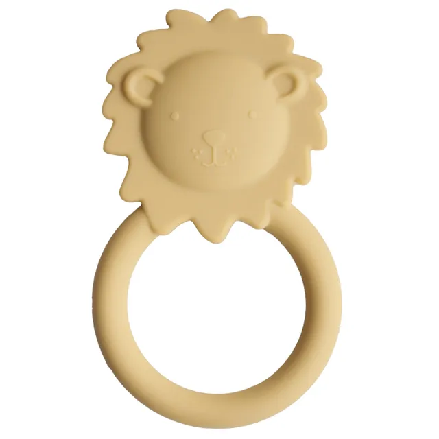 Mushie - Teether Lion Soft Yellow
