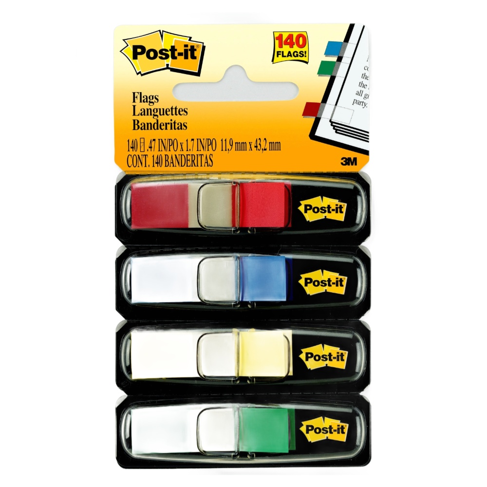 Post-it Flags 1/2" Dispenser 1/2 x 1.7 in (11.9x43.2mm)