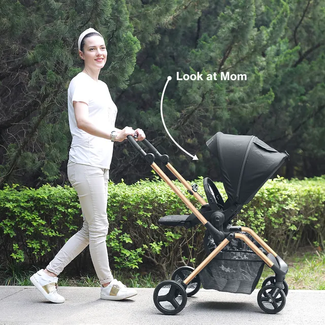 Teknum – Stroll 1 Reversible Travel Stroller – Gold