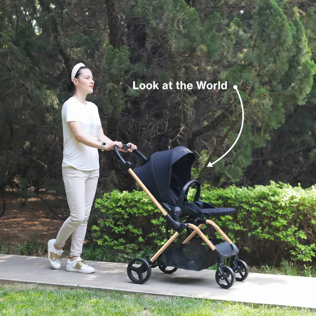 Teknum – Stroll 1 Reversible Travel Stroller – Gold
