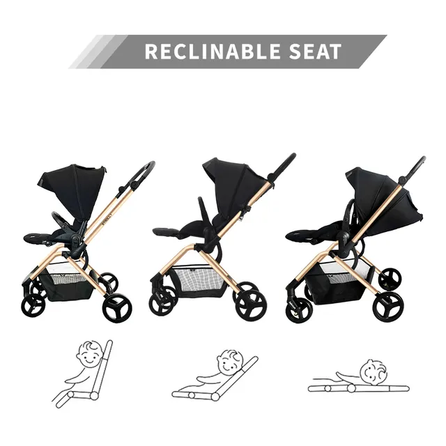 Teknum – Stroll 1 Reversible Travel Stroller – Gold