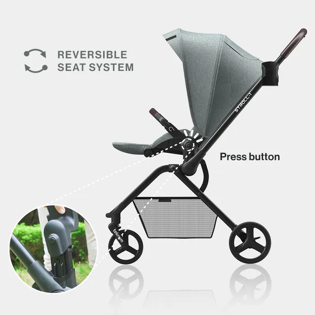 Teknum – Stroll- 1 Reversible Travel Stroller – Olive Green