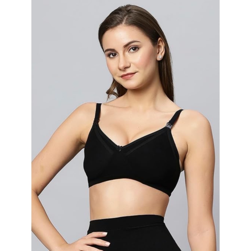 Tummy - 2pc-Set - Bamboo Cotton Maternity Nursing Bra - Grey_L-XL