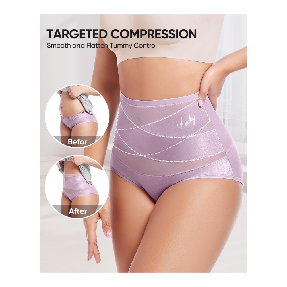 Tummy - 4pc-Set - High Waist Maternity Panty - Multicolor_3XL-4XL