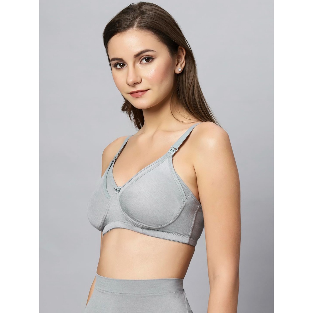 Tummy - Bamboo Cotton Maternity Nursing Bra - Grey_S-M
