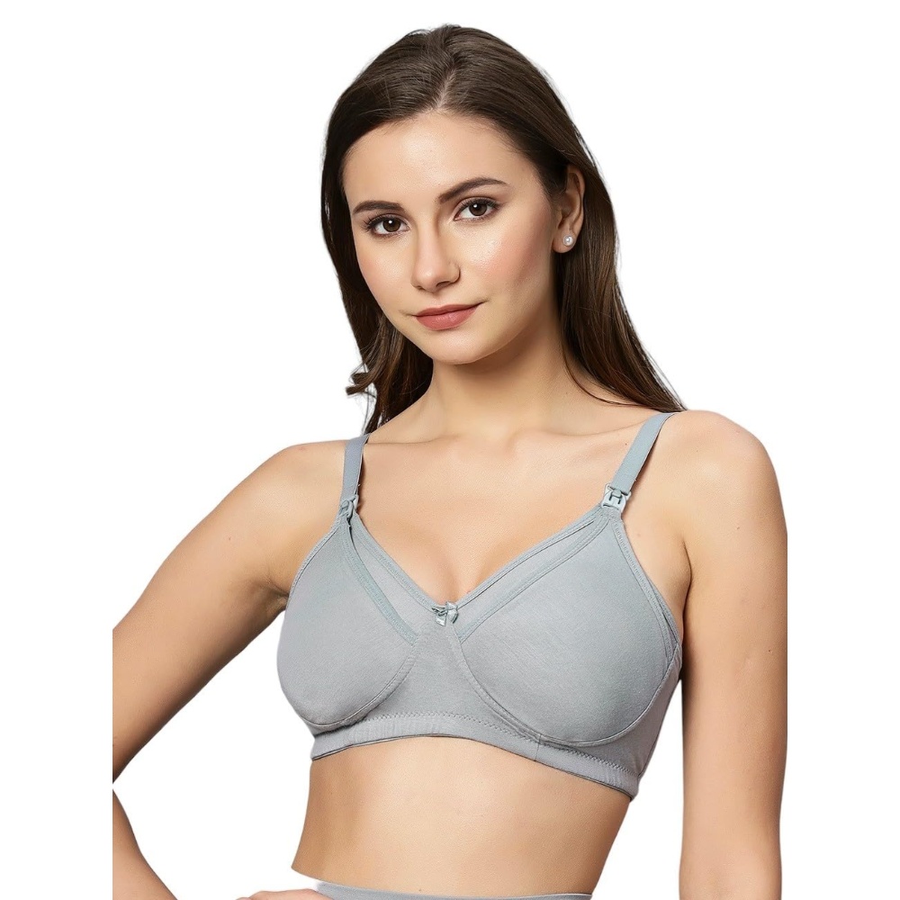 Tummy - Bamboo Cotton Maternity Nursing Bra - Grey_S-M