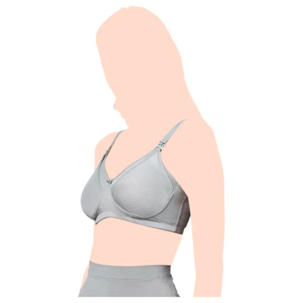 Tummy - Bamboo Cotton Maternity Nursing Bra - Grey_XXL-XXXL