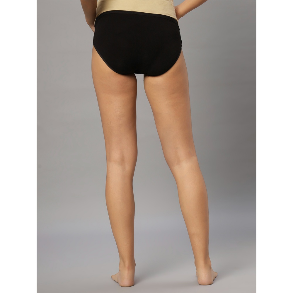 TUMMY – Full Coverage Period Panty – Black – Pack of 3_XXL