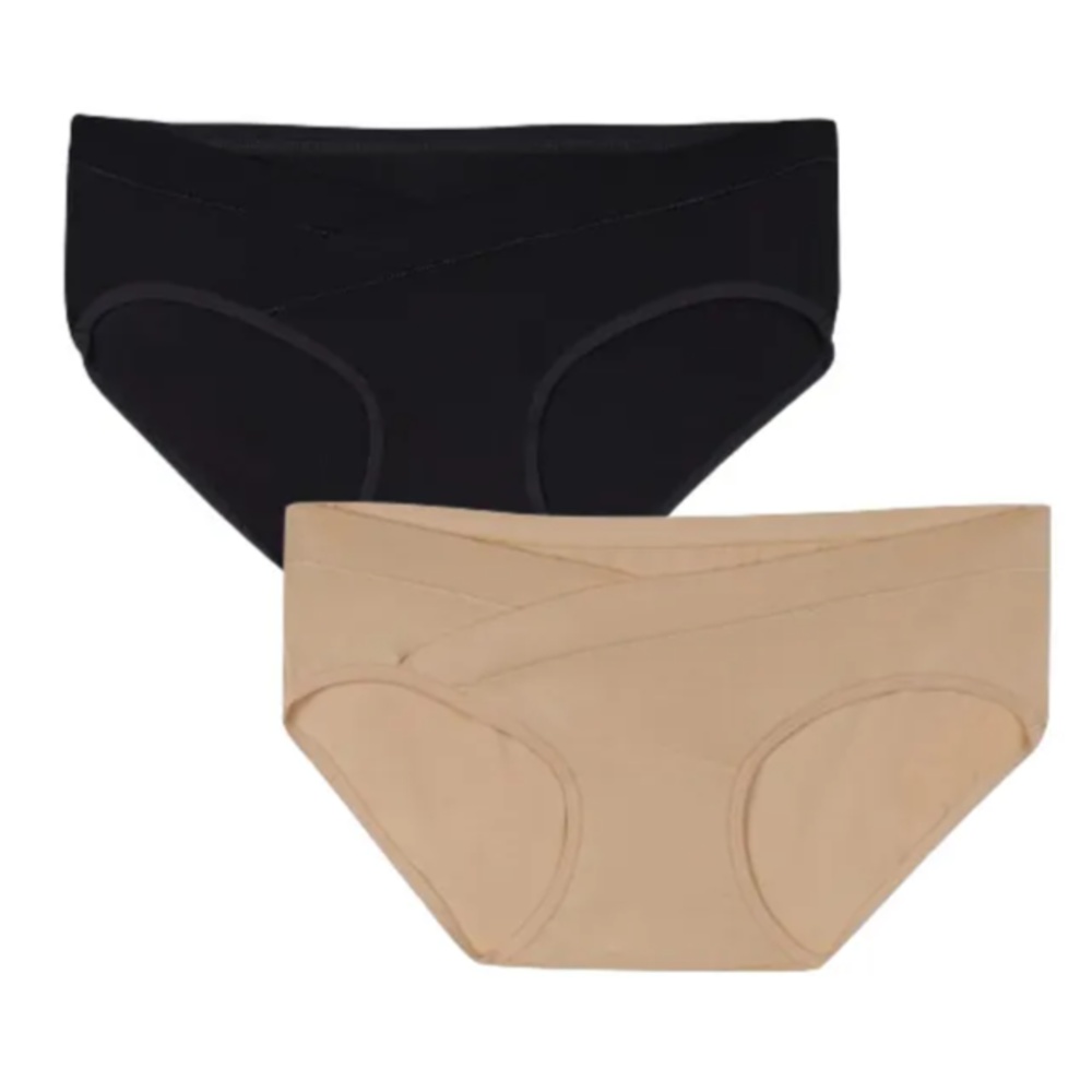 Tummy - Low Waist Maternity Panty Bamboo Cotton - Pack Of 2_M-L